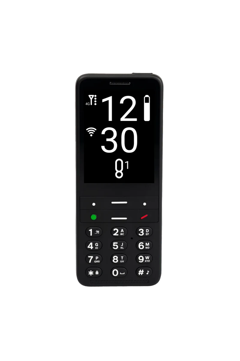 BlindShell Classic 2 accessible phone with a large tactile keypad.