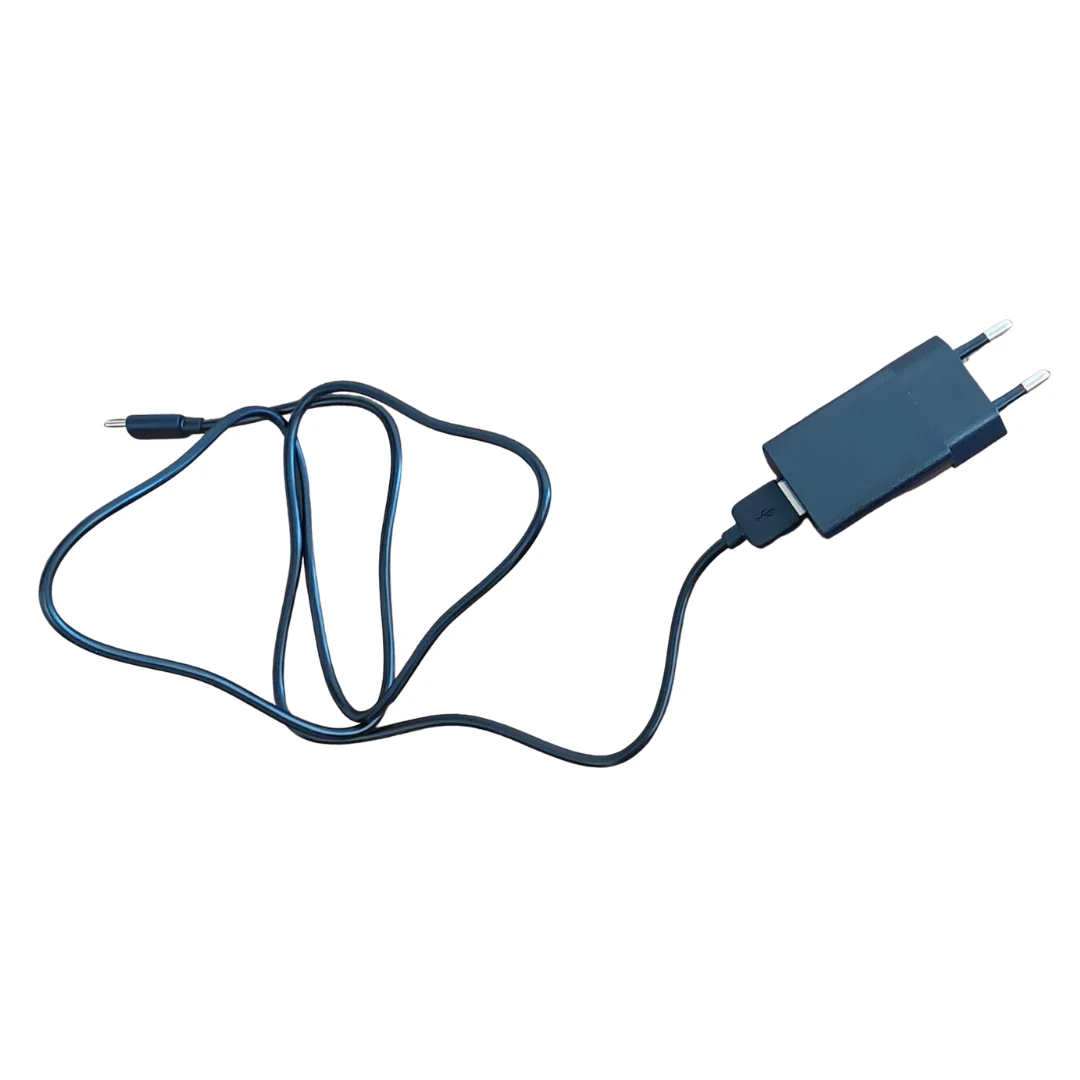 BlindShell USB-C cable, shown connected to the wall charger (sold separately).