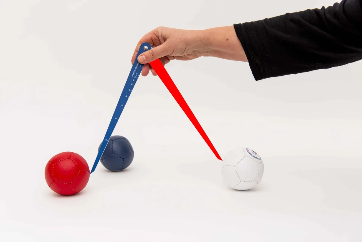 Der 29 cm Boccia-Messschieblehre in Nahaufnahme.