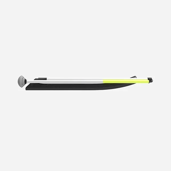 The folded white cane IO, with the lower tube segment and the GEO High rolling tip in the foreground.